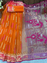 Orange Jamdani