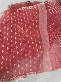 Pink jamdani