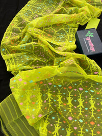 LEMON GREEN JAMDANI