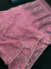 CHERRY PINK JAMDANI