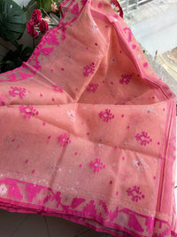 Pink jamdani