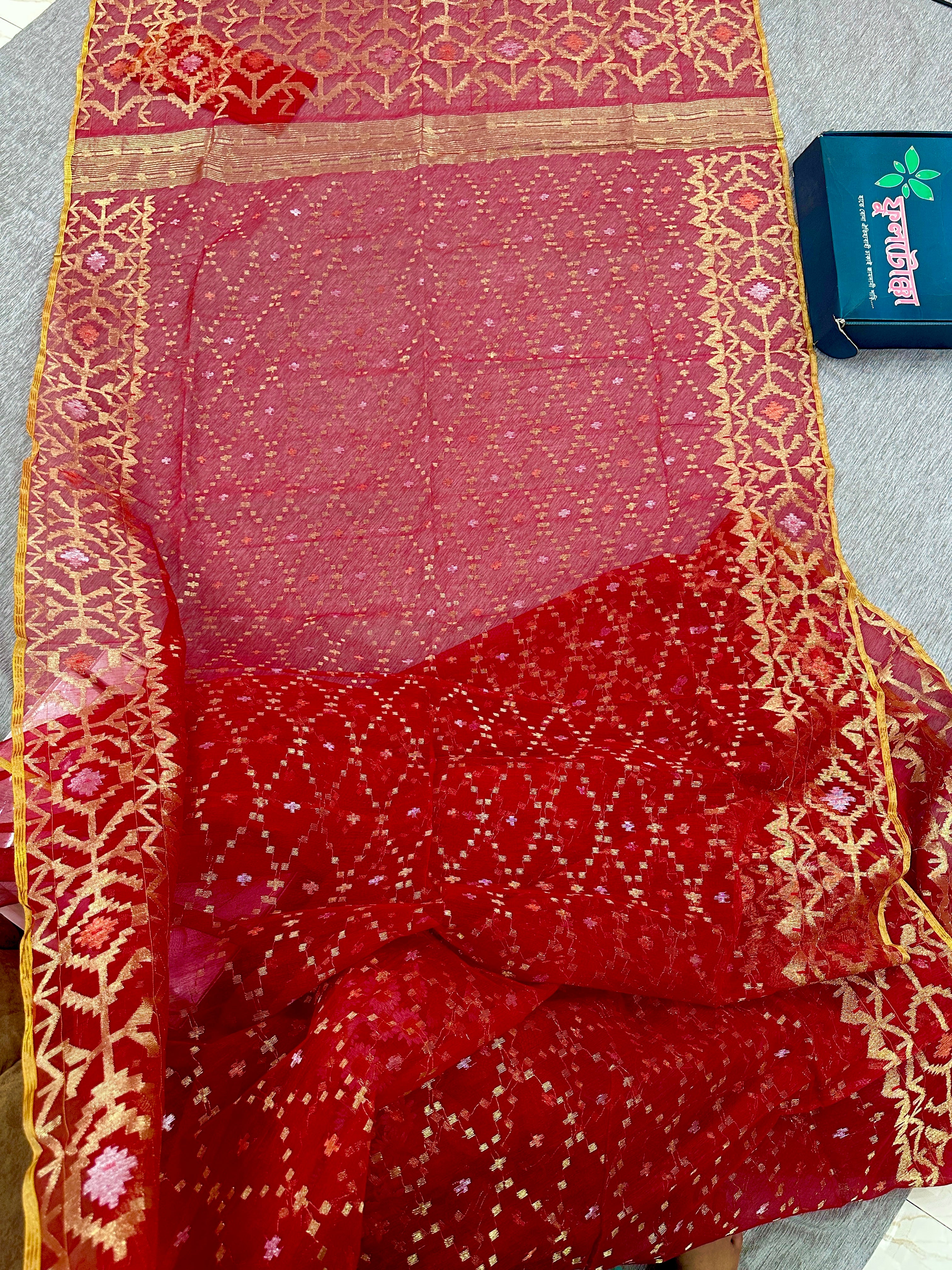 Bridal Red jamdani