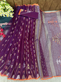 Purple jamdani