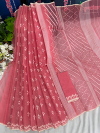 Pink jamdani