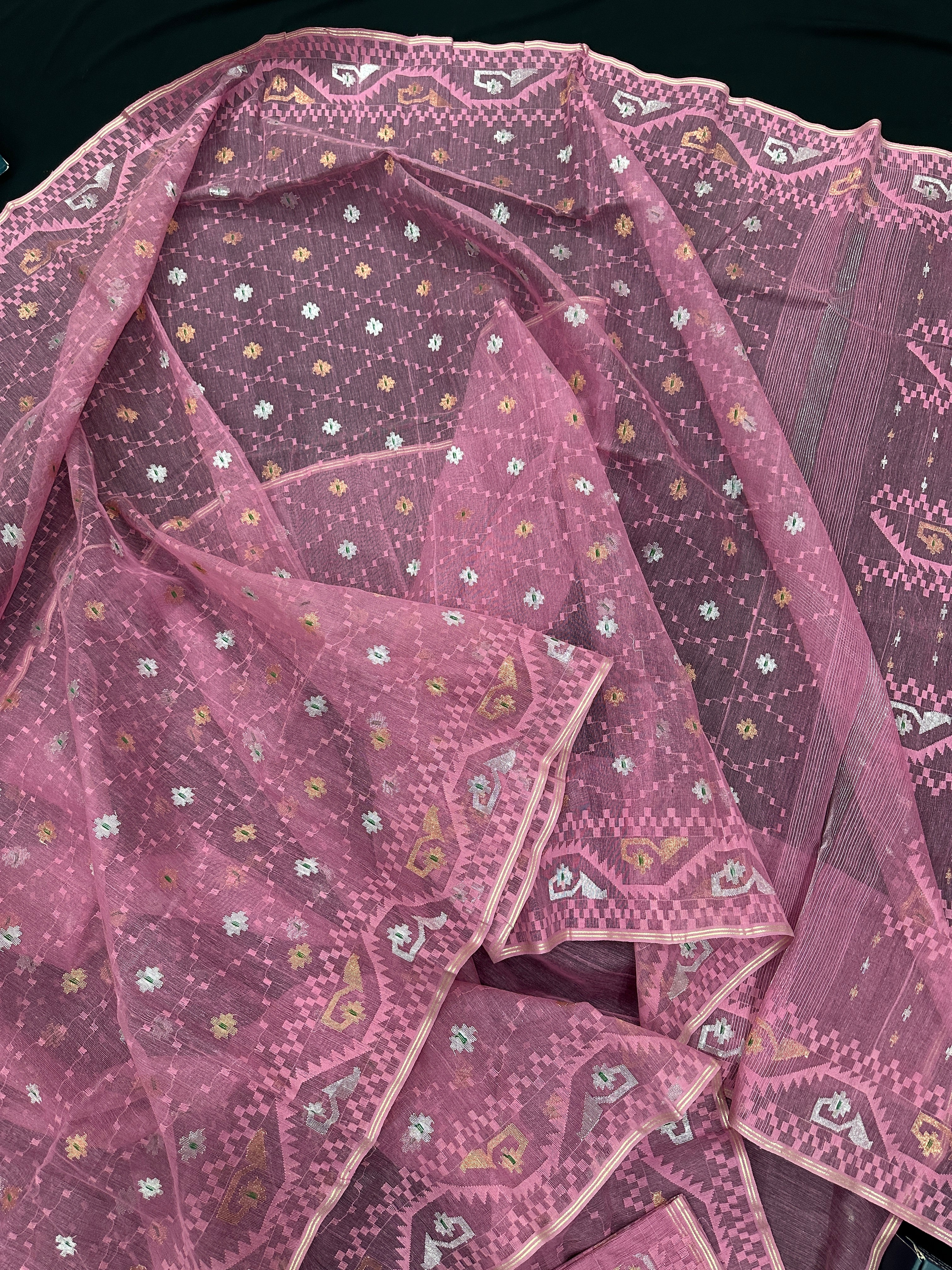 CHERRY PINK JAMDANI