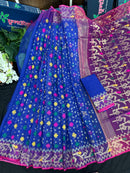 Blue Jamdani
