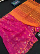 MAGENTA WITH ORANGE