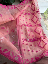 Pink jamdani