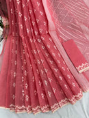 Pink jamdani