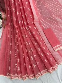 Pink jamdani