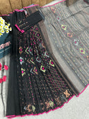 black jamdani