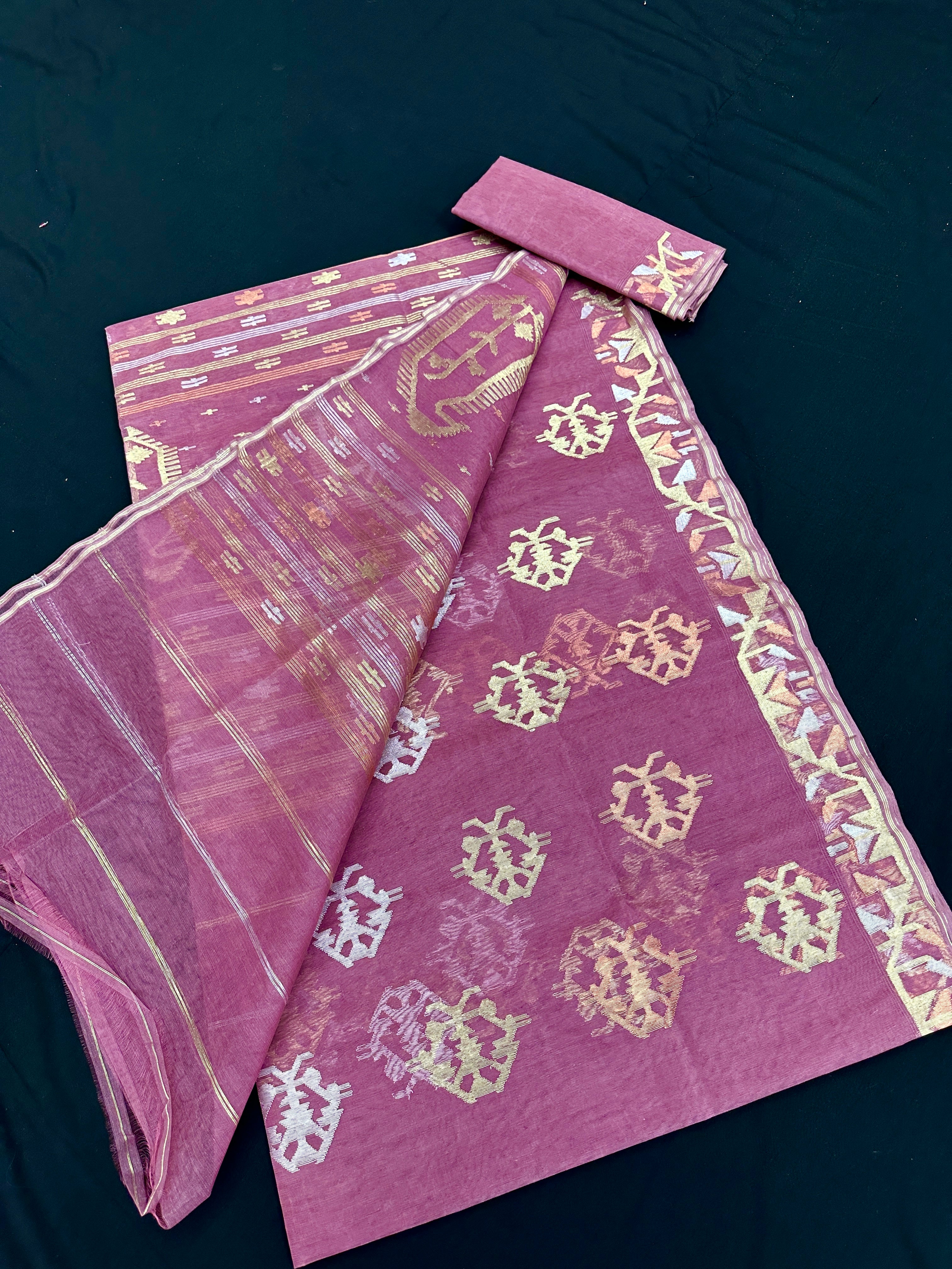 Handloom jamdani saree