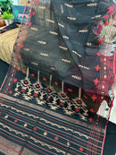 BLACK WITH RED BORDER JAMDANI