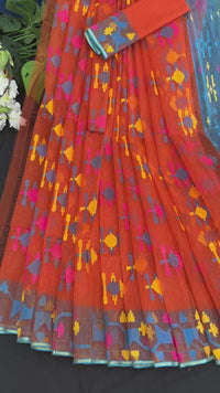 Orange jamdani