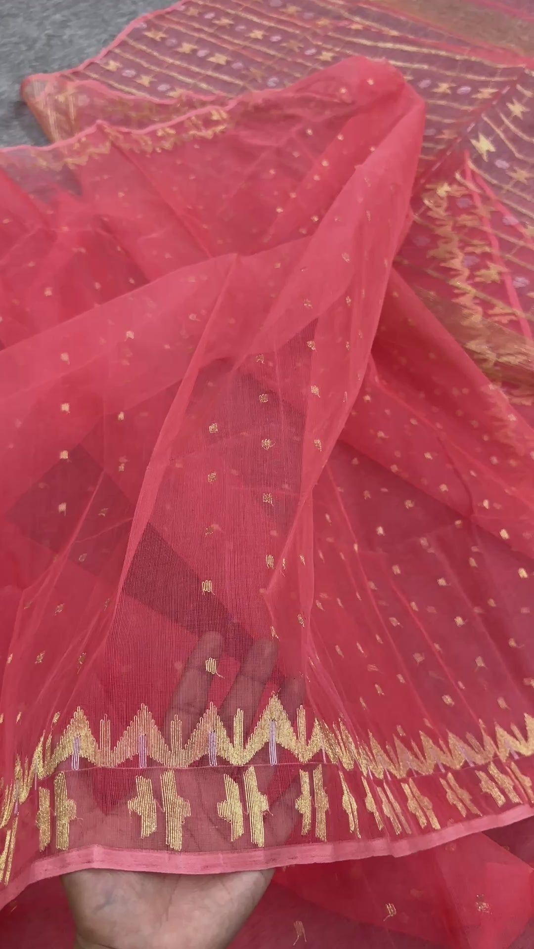 pink jamdani