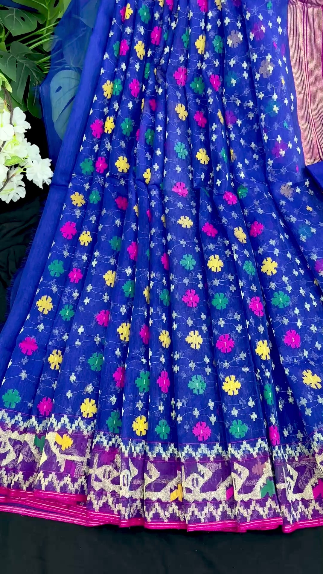 Blue Jamdani