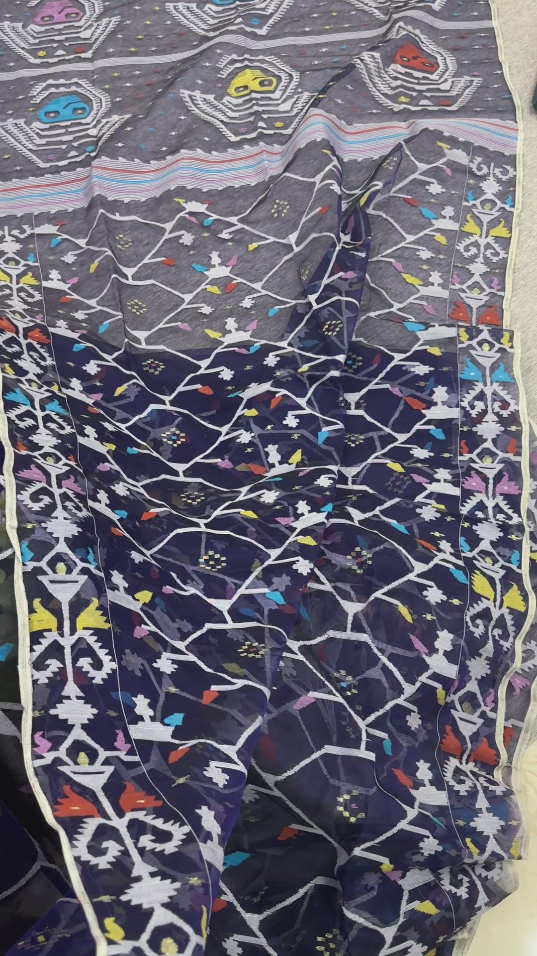 Blue jamdani