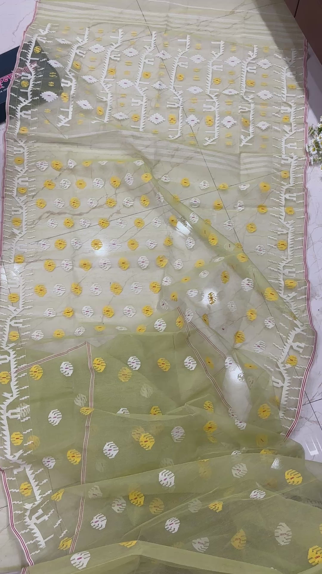 Baby yellow jamdani