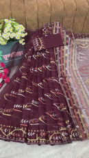 Maroon jamdani