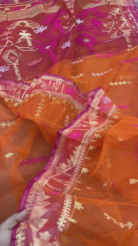 Orange Jamdani